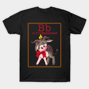 Letter B is for a Cute Baphomet card Satanic game T-Shirt